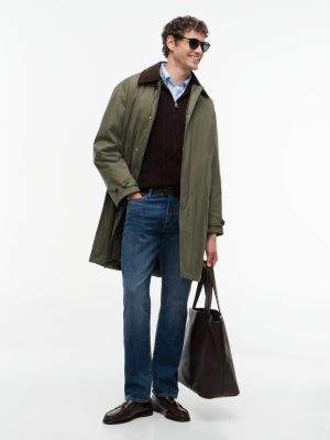 manteau rembourré décontracté en ripstop à col green pour hommes tommy hilfiger