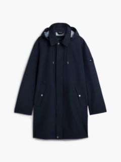 Waterproof Triple-Layer Hooded Relaxed Mac Coat — Blue 5