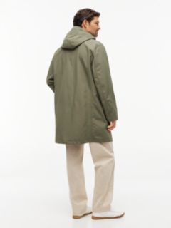 Waterproof Triple-Layer Hooded Relaxed Mac Coat — Green 5