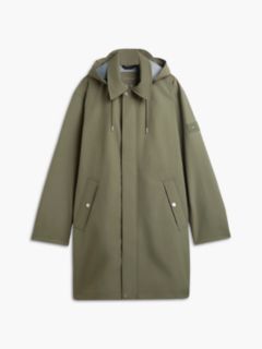 Waterproof Triple-Layer Hooded Relaxed Mac Coat — Green 6