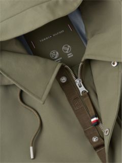 Waterproof Triple-Layer Hooded Relaxed Mac Coat — Green 7