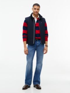 Global Stripe Lightweight Padded Gilet — Blue 2