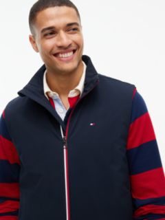 Global Stripe Lightweight Padded Gilet — Blue 4