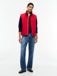 Global Stripe Lightweight Padded Gilet — Red 2