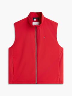 Global Stripe Lightweight Padded Gilet — Red 6