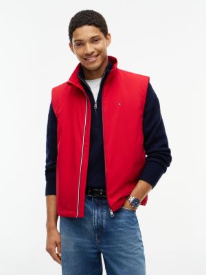 red global stripe lightweight padded gilet for men tommy hilfiger