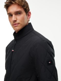 Water Repellent Packable Quilted Harrington Jacket — Black 3