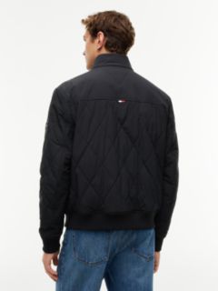 Water Repellent Packable Quilted Harrington Jacket — Black 5