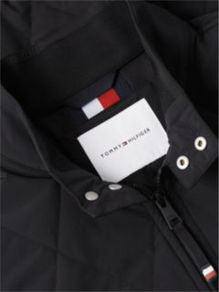 Water Repellent Packable Quilted Harrington Jacket — Black 7