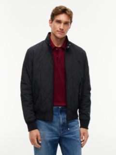 Water Repellent Packable Quilted Harrington Jacket — Black 1