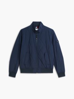 Water Repellent Packable Quilted Harrington Jacket — Blue 6