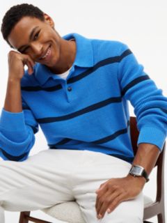 Waffle Knit Relaxed Rugby Jumper — Green 3