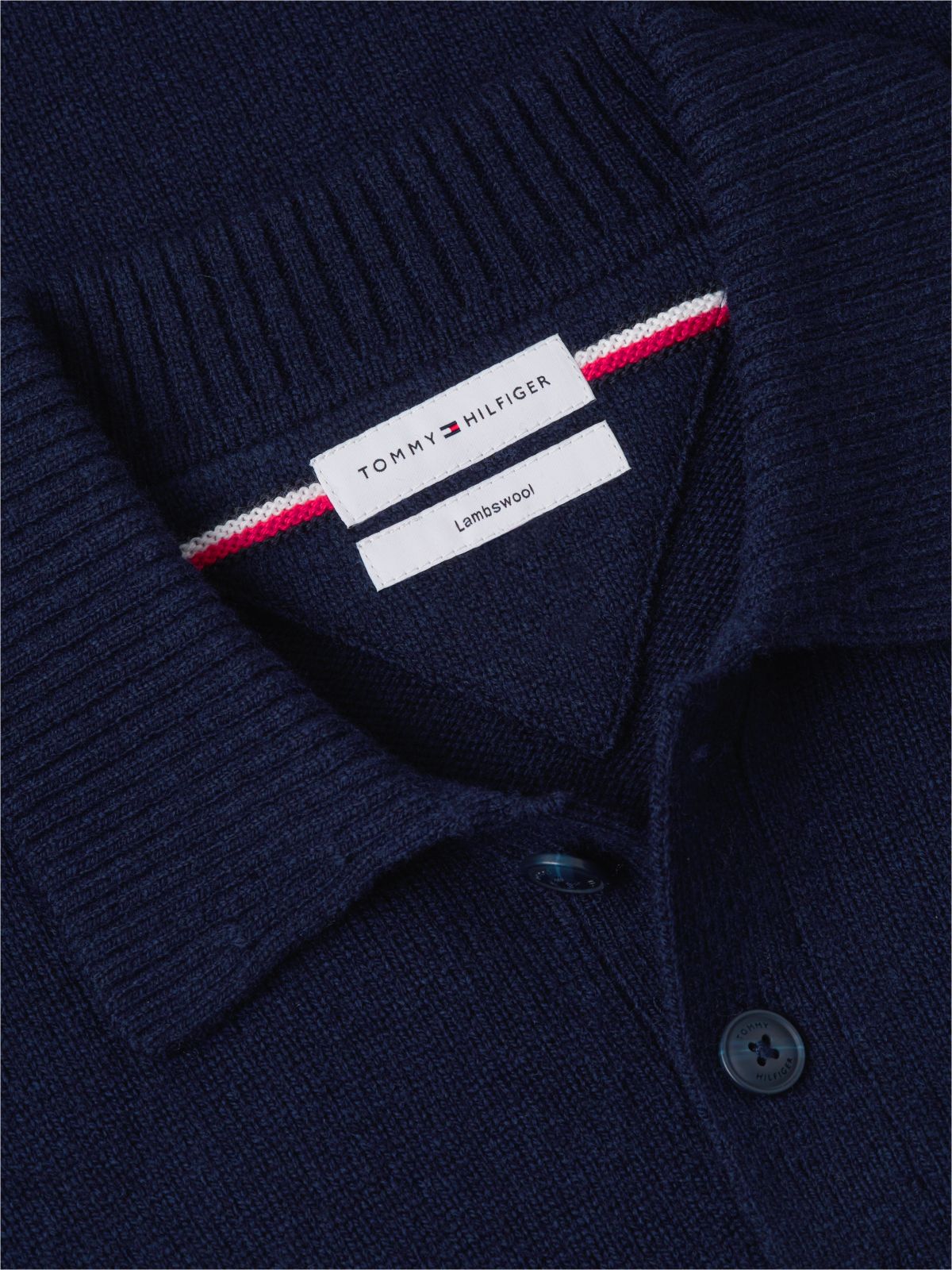 Pure Lambswool Polo Jumper — Blue