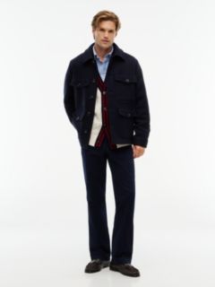 Wool Blend Four Pocket Jacket With Cashmere — Blue 2