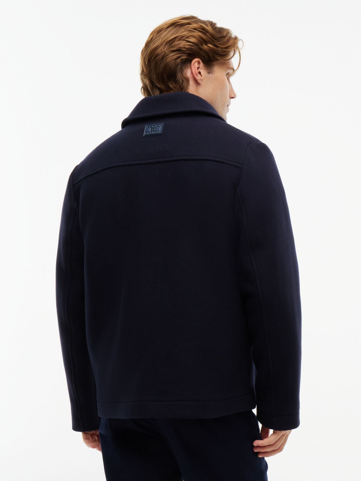 Wool Blend Four Pocket Jacket With Cashmere — Blue