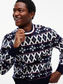 Fair Isle Wool Blend Jumper — Blue 3