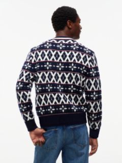 Fair Isle Wool Blend Jumper — Blue 4