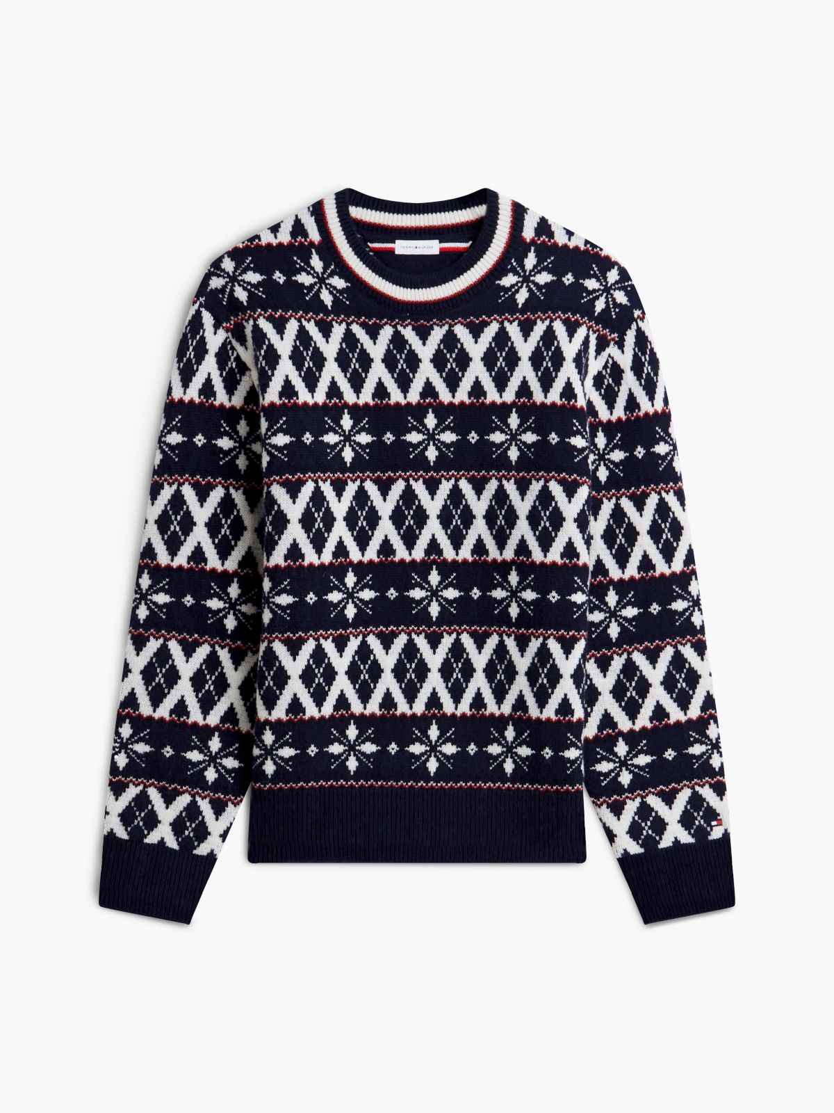 Fair Isle Wool Blend Jumper — Blue