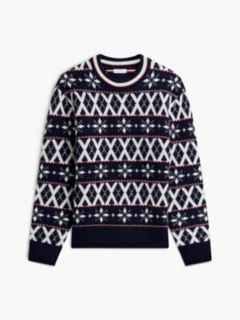 Fair Isle Wool Blend Jumper — Blue 5