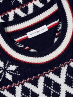 Fair Isle Wool Blend Jumper — Blue 6