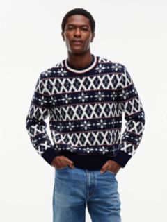 Fair Isle Wool Blend Jumper — Blue 1