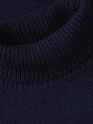 dolcevita in misto lana con motivo fair isle blu da uomini tommy hilfiger