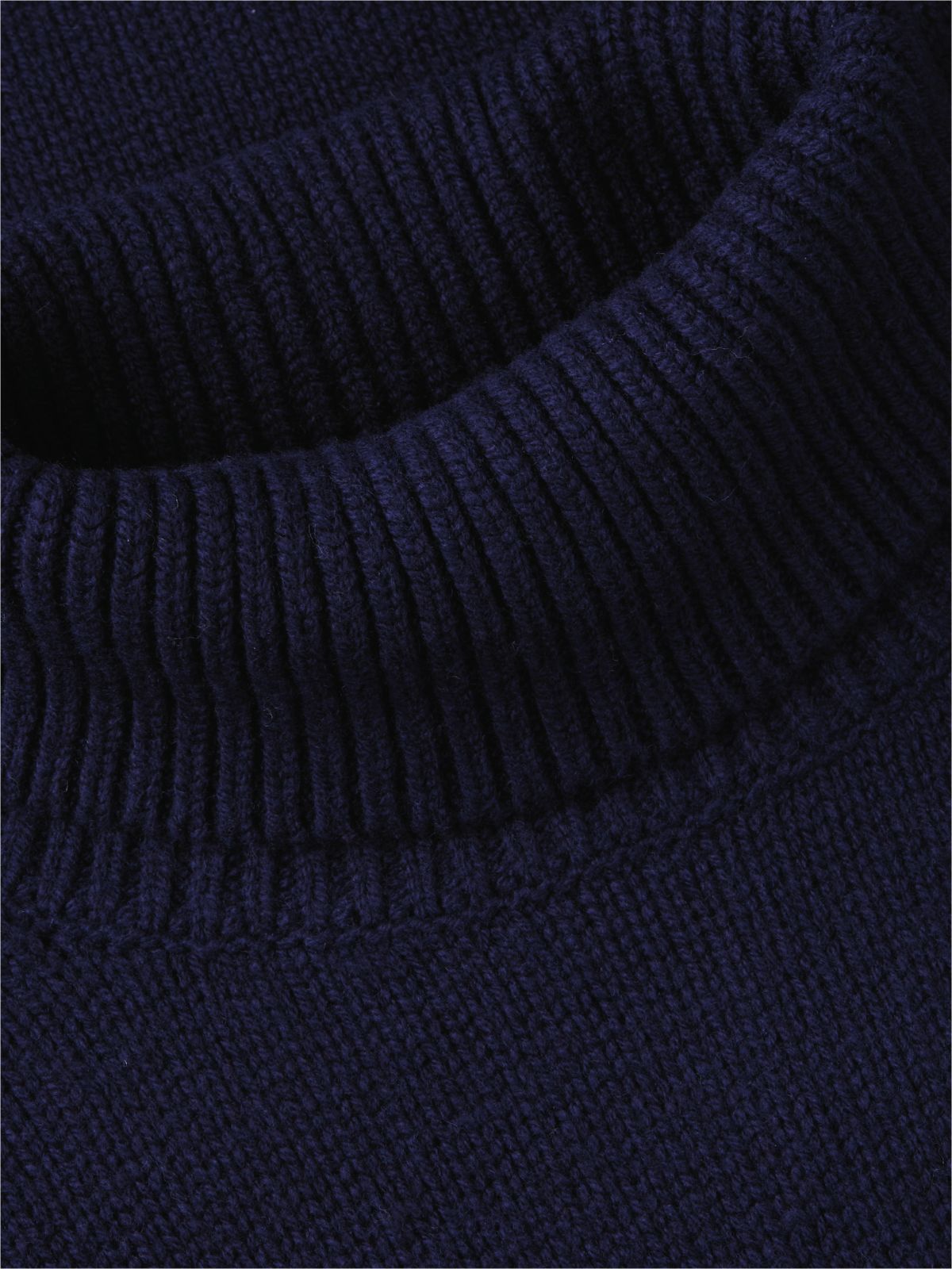 Wool Blend Roll Neck Fair Isle Jumper — Blue
