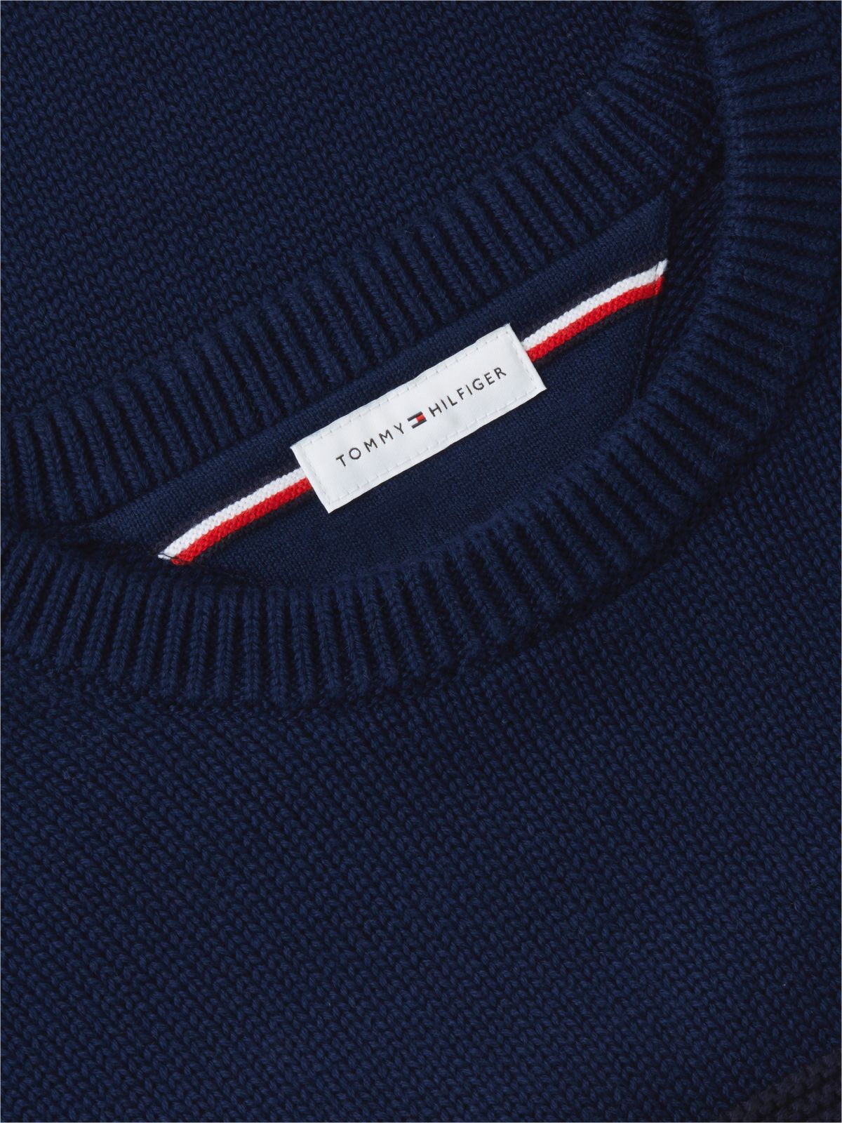 Intarsia Flag Crew Neck Jumper — Blue