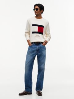 Intarsia Flag Crew Neck Jumper — Yellow 2