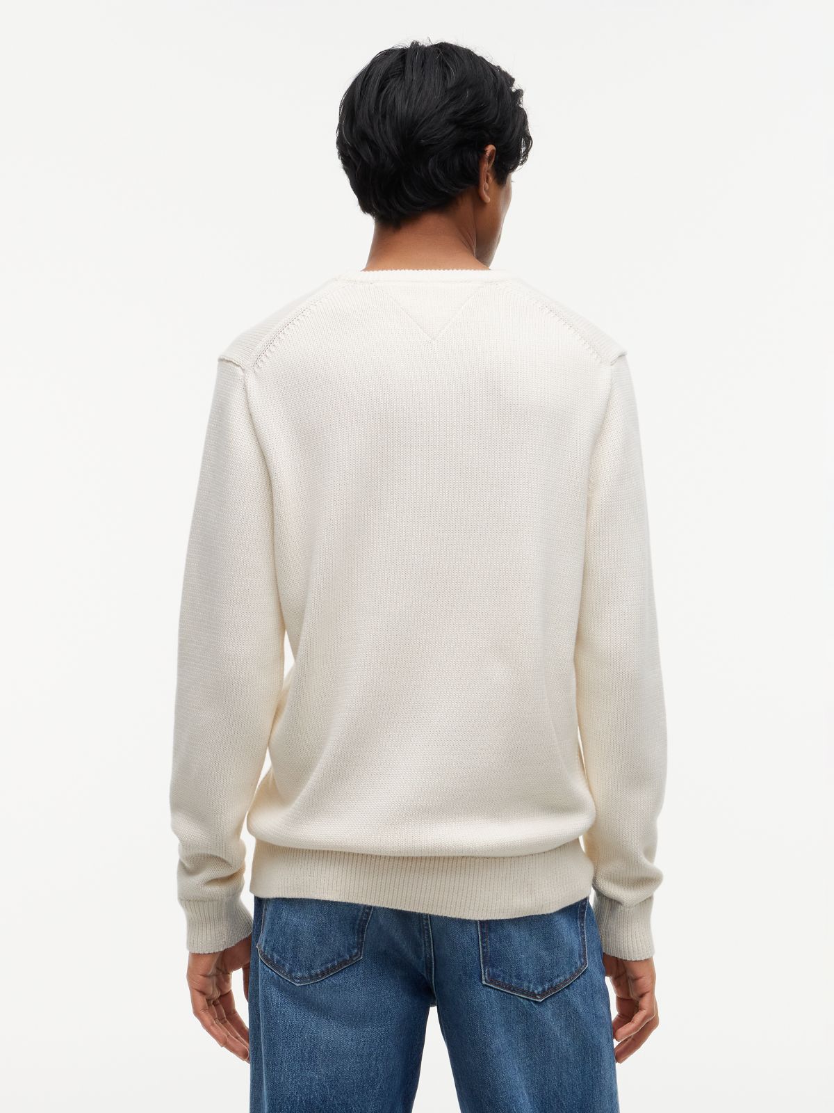 Intarsia Flag Crew Neck Jumper — Yellow