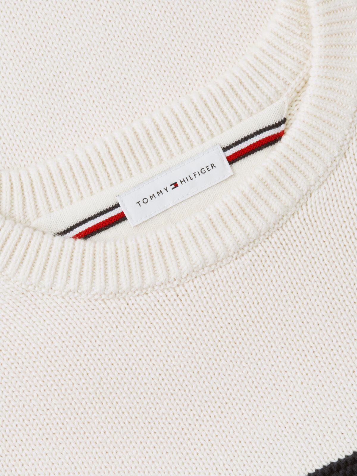 Intarsia Flag Crew Neck Jumper — Yellow