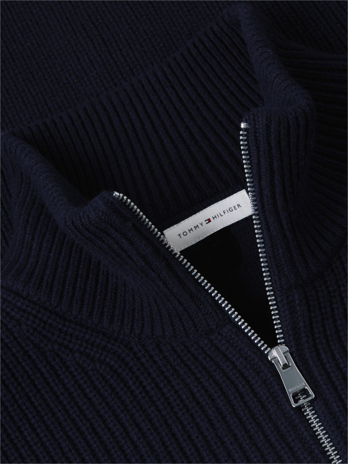 Zip-Thru Jumper With Wool — Blue