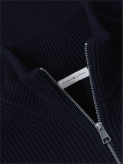 Zip-Thru Jumper With Wool — Blue 6