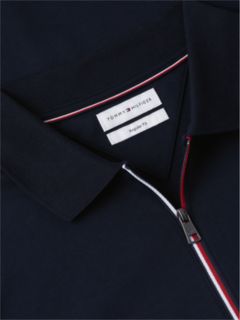 Fluid Cotton Long Sleeve Polo Shirt — Blue 6