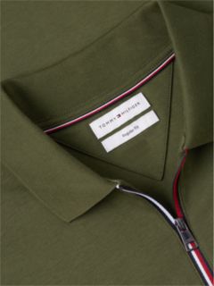 Fluid Cotton Long Sleeve Polo Shirt — Green 6
