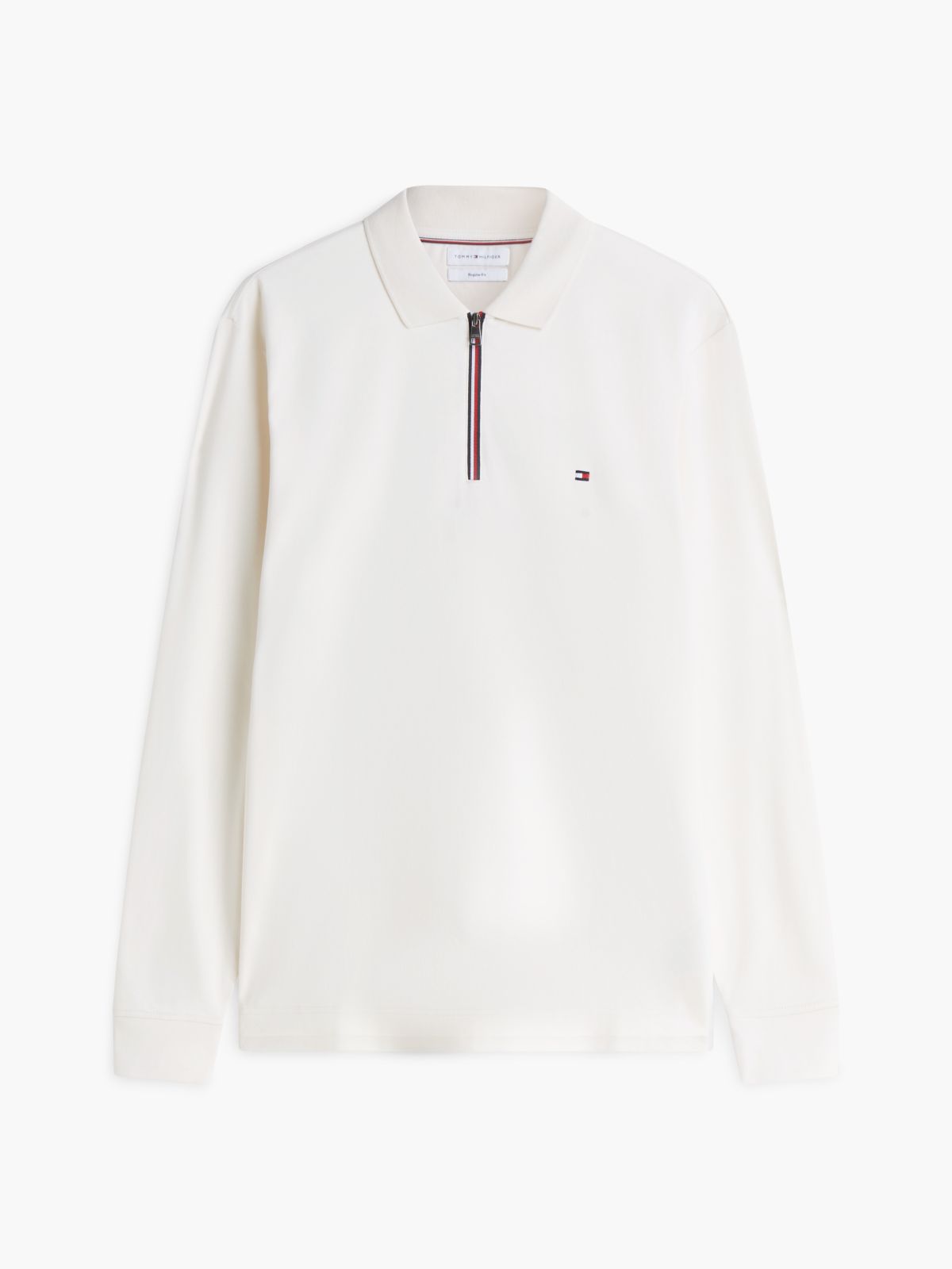 Fluid Cotton Long Sleeve Polo Shirt — Yellow