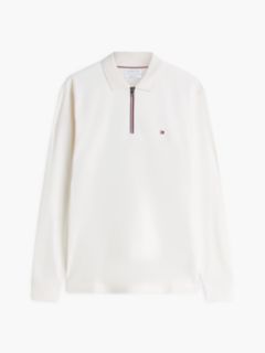 Fluid Cotton Long Sleeve Polo Shirt — Yellow 5