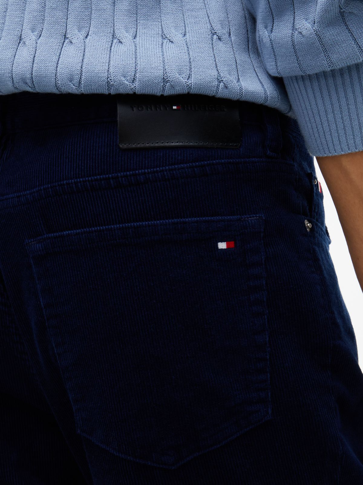 Bleeker Slim Corduroy Trousers — Blue