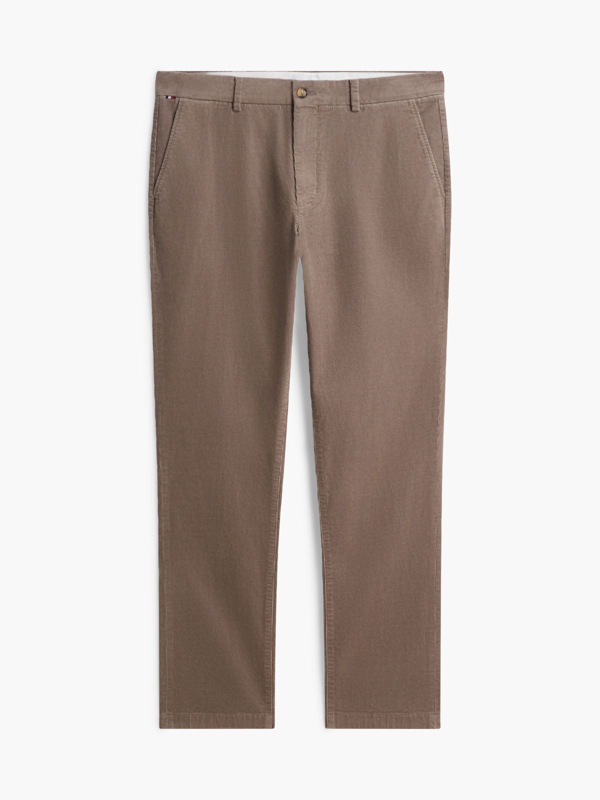 Denton Slim Straight Fine Corduroy Chinos — Beige