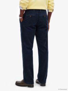 Denton Slim Straight Fine Corduroy Chinos — Blue 4