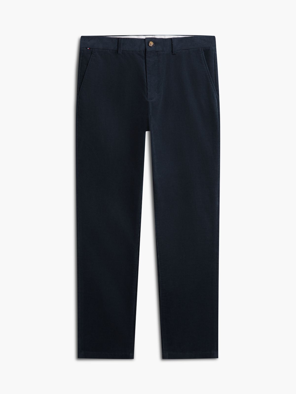 Denton Slim Straight Fine Corduroy Chinos — Blue
