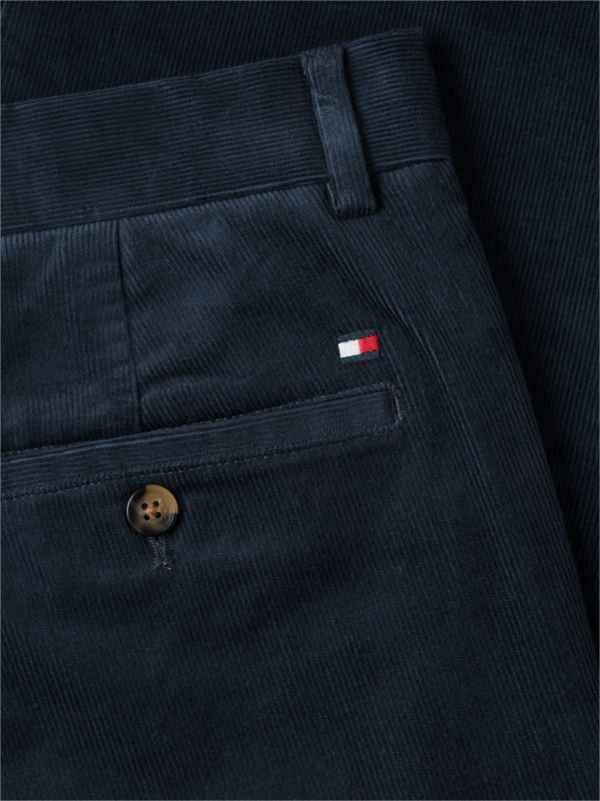 Denton Slim Straight Fine Corduroy Chinos — Blue