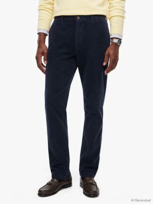 blue denton slim straight fine corduroy chinos for men tommy hilfiger