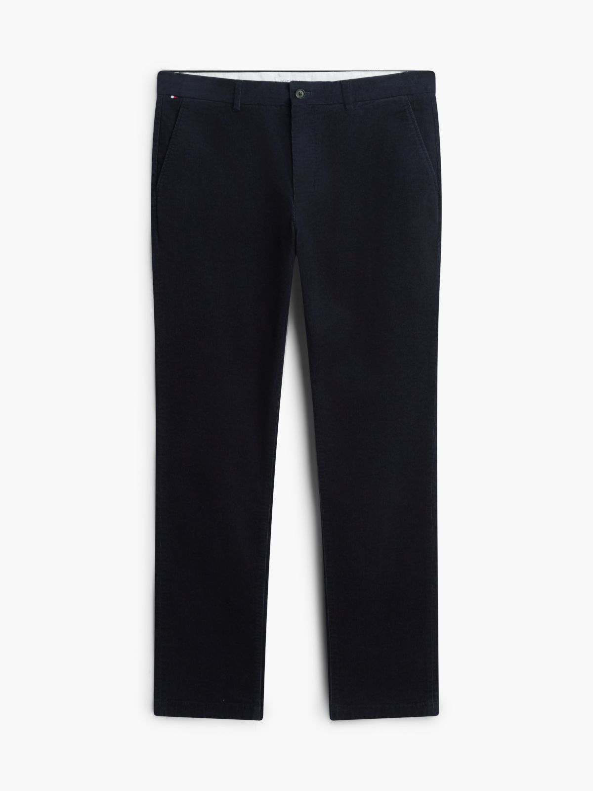 Denton Slim Straight Fine Corduroy Chinos — Blue