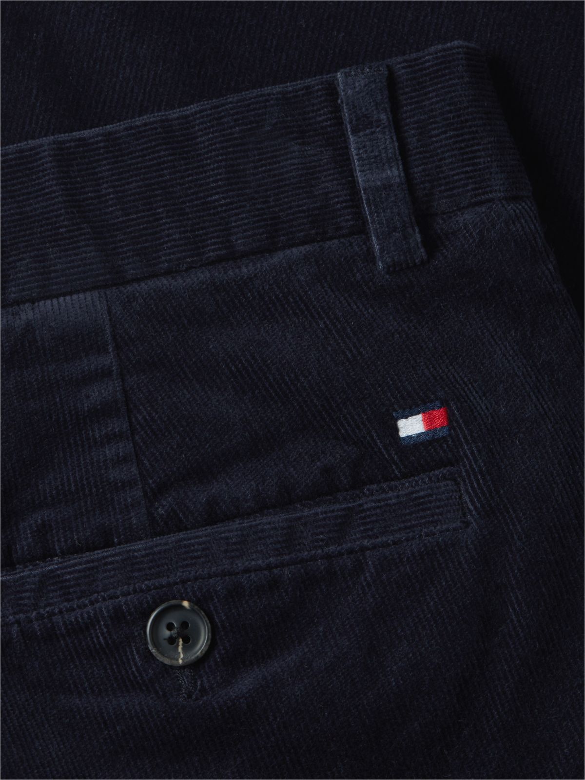 Denton Slim Straight Fine Corduroy Chinos — Blue