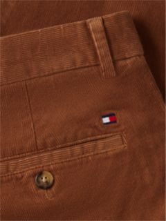 Denton Slim Straight Fine Corduroy Chinos — Brown 7