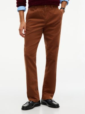 brown denton slim straight fine corduroy chinos for men tommy hilfiger