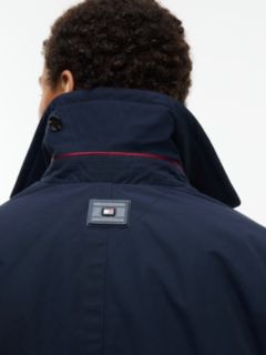 New York Label Padded Relaxed Peacoat — Blue 6