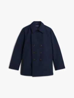 New York Label Padded Relaxed Peacoat — Blue 7