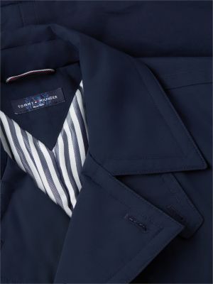 blue new york label padded relaxed peacoat for men tommy hilfiger